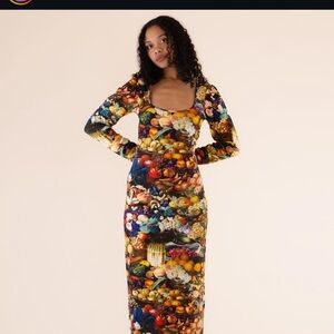 SAMANTHA PLEET FORAGE PRINT APHRODITE DRESS